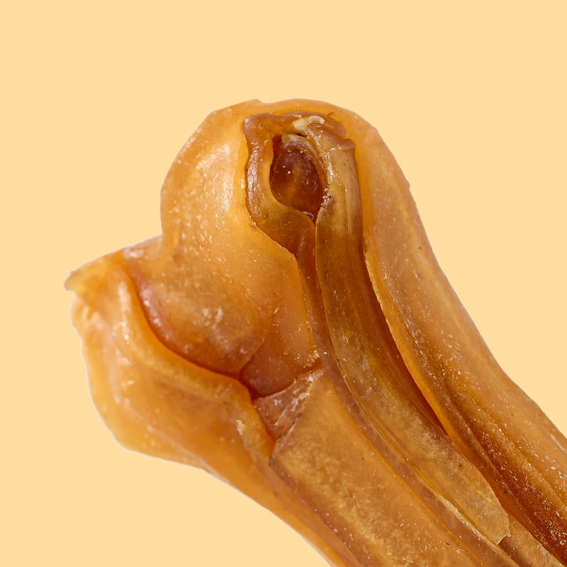 Iipets Cowhide Dog Chewing Bone - All Natural Cowhide, Long-Lasting Teeth Cleaning, No Additives, Low Temperature Baking, No Throat Clogging, Safe to Chew, Suitable for Puppies during Their Teething Period, and Energetic Adult Dogs.