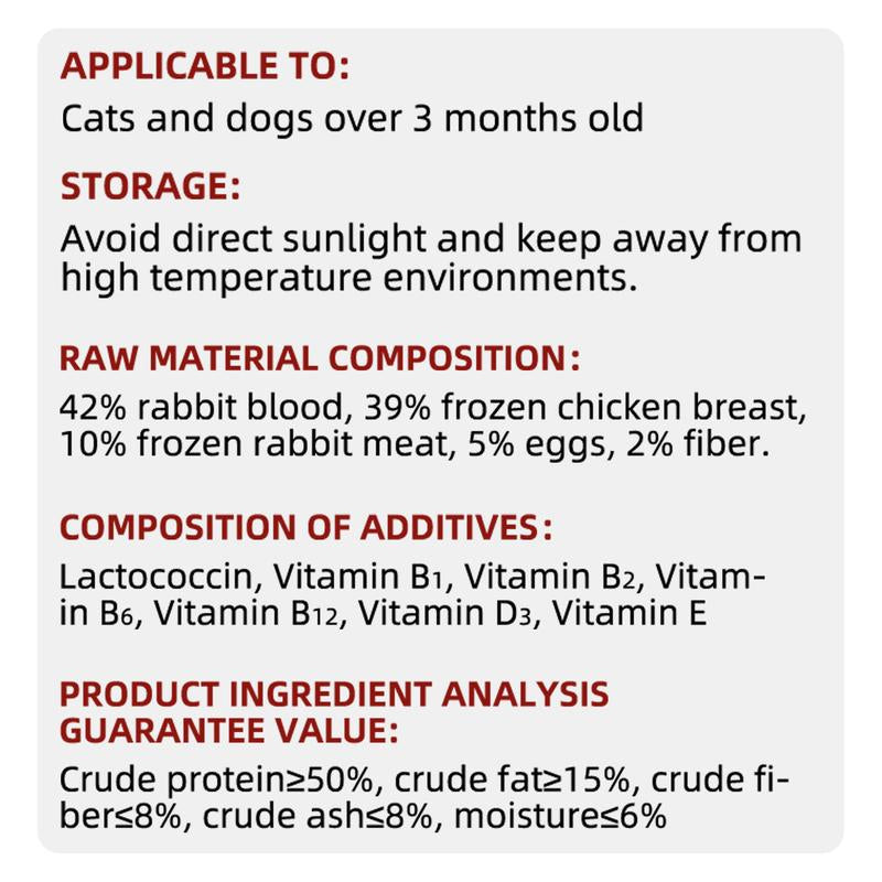 RLG 15 Individually Wrapped Freeze-Dried Rabbit Blood Treats – Rich in Hemoglobin & Iron – Supports Energy & Vitality – 25G Bag