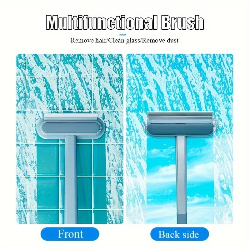 Upgraded Reusable Pet Hair Remover Brush – Extra-Long Handle Lint Cleaner for Dog & Cat Hair, Washable Multi-Surface Tool for Furniture, Bedding, Clothes & Car Interiors