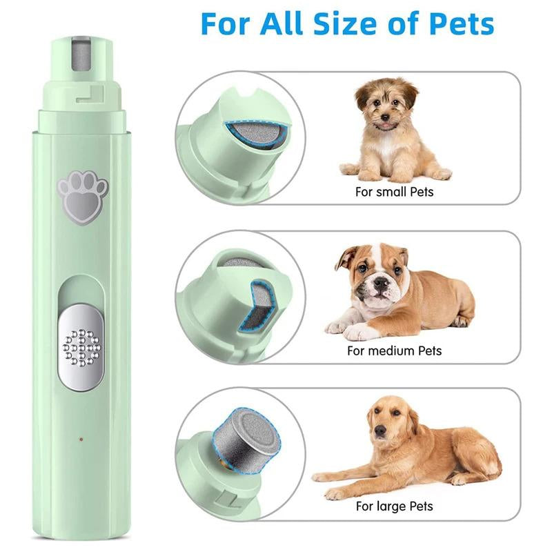Silent Groom Pro Nail Grinder, 2025 New Dognail Trimmer, USB Rechargeable Nailgrinder, Dog Nail Trimmers, Paws Groomingsmoothing Tool One Is All Grooming Kit Durable Pet