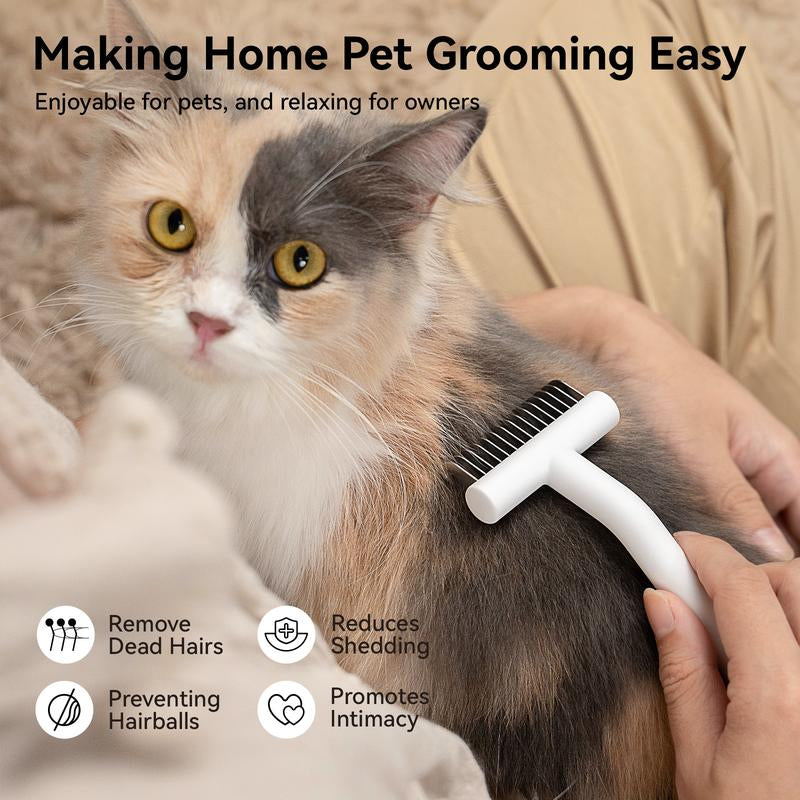 Aumuca Dematting Undercoat Comb Brush for Dogs and Cats - Pet Grooming Rake - Dog Brush for Shedding