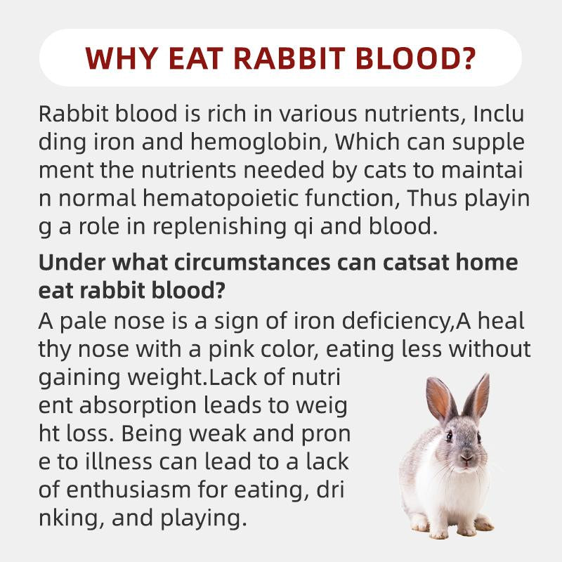 RLG 15 Individually Wrapped Freeze-Dried Rabbit Blood Treats – Rich in Hemoglobin & Iron – Supports Energy & Vitality – 25G Bag